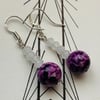 Sodalite / Quartz SS Earrings 