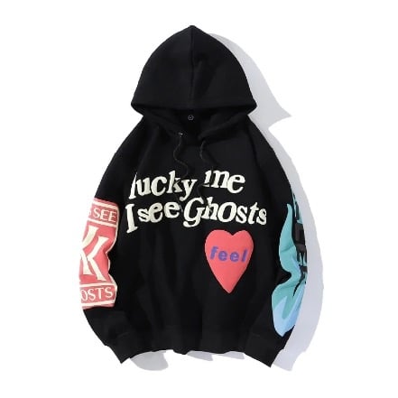 Image of Classic Kanye west lucky me I see ghost pullover hoodie