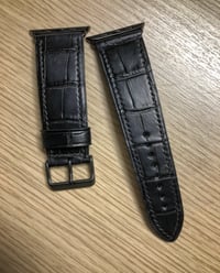 Image 2 of Gunmetal Alligator Apple Watch Strap