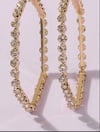 Diamond stud hoops 