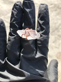 Image 1 of CLEAR QUARTZ WRAPPED IN COPPER RING - NAMIBIA - APPROX SIZE 6