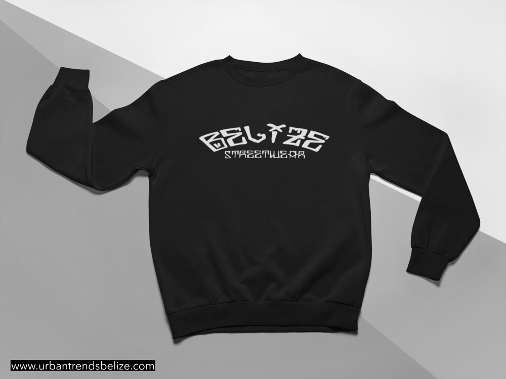 Image of BELIZE BLACK STREATWEAR SWEATSHIRT/CREWNECK 