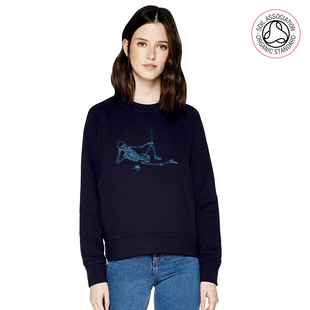 Deadend Women's Navy Sweatshirt (Organic)