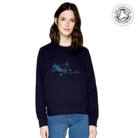 Image 2 of Deadend Women's Navy Sweatshirt (Organic)