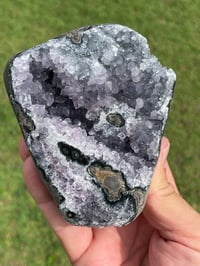 Image 1 of Amethyst Base Cut Polished Edge #1403