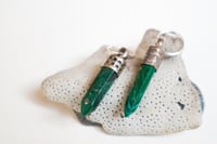 Image 3 of Malachite Tipstone Earrings