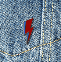 Image 1 of Bowie Inspired Lightning Bolt Badge/Pin