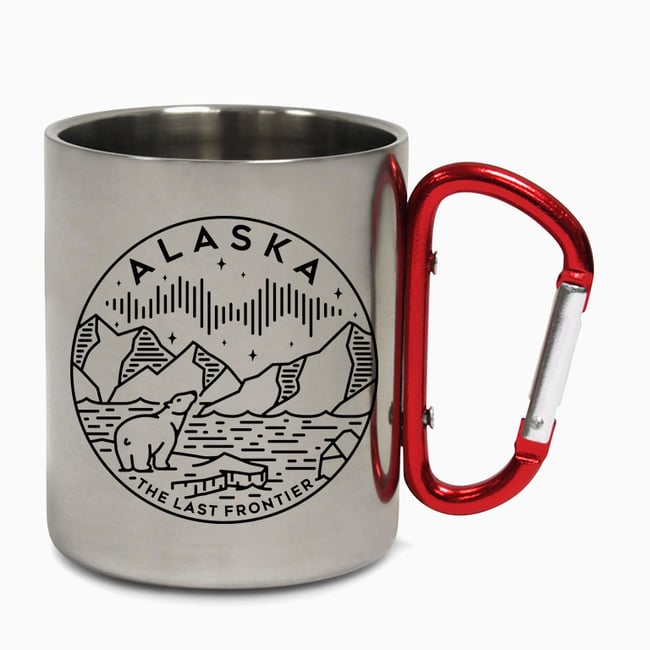 Alaska Last Frontier Carabiner Steel Mug