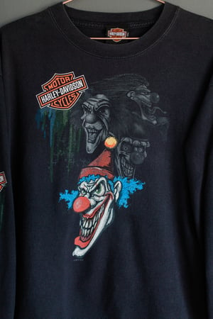 Image of 00's Harley Davidson Clown Long Sleeve