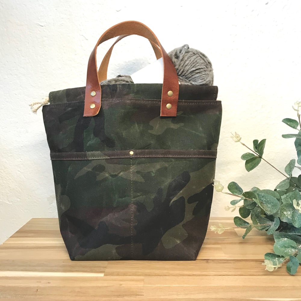 Image of Waxed Camo Project Bag