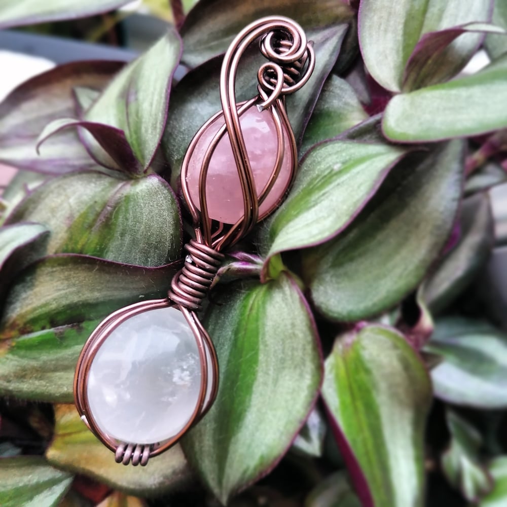 Image of Opalite and Rose quartz necklace 