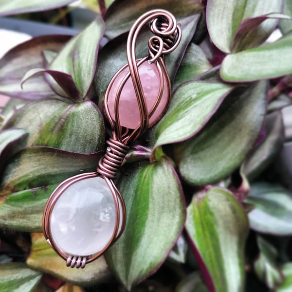 Image of Opalite and Rose quartz necklace 