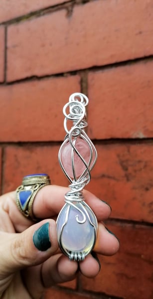 Image of Rose quartz & opalite necklace 