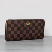 Check Print Single Zip Purse