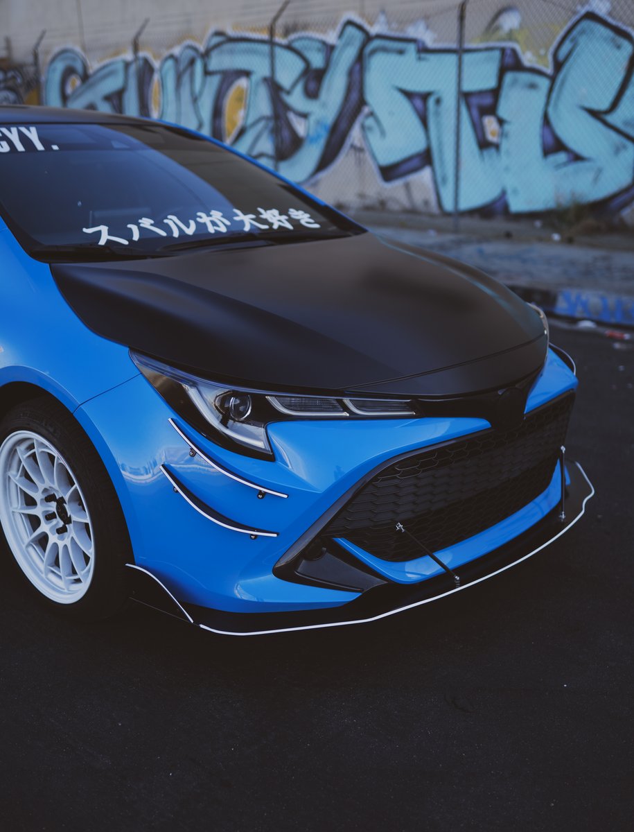Toyota Corolla Hatchback Front Splitter DownForceSolutions — 2019-2021 Toyota Corolla Hatchback Front Splitter