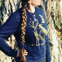 Image 4 of Sweat-shirt Bleu marine *My Forest* 🦌 