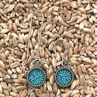 Image 1 of Deep Frame Small Dot Earrings - 32 Colors Available