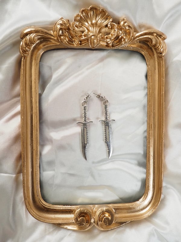 Image of Silver Dagger Earrings