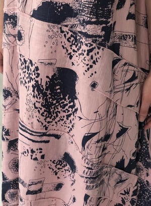 Image of Sarah Pink linen/cotton dress