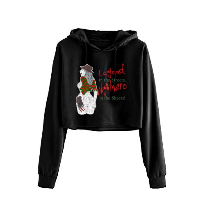 Nightmare In The Sheets Cropped Hoodie 
