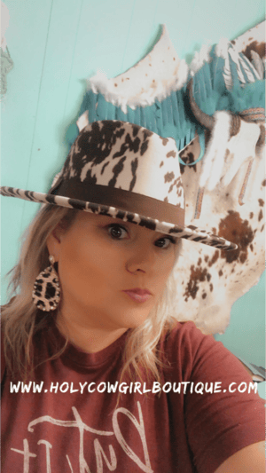 Image of Cow Print Hat 