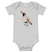 Image 2 of Pepper the Quail baby onesie 