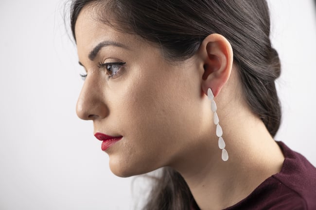 EARRINGS silver 925  #034-05