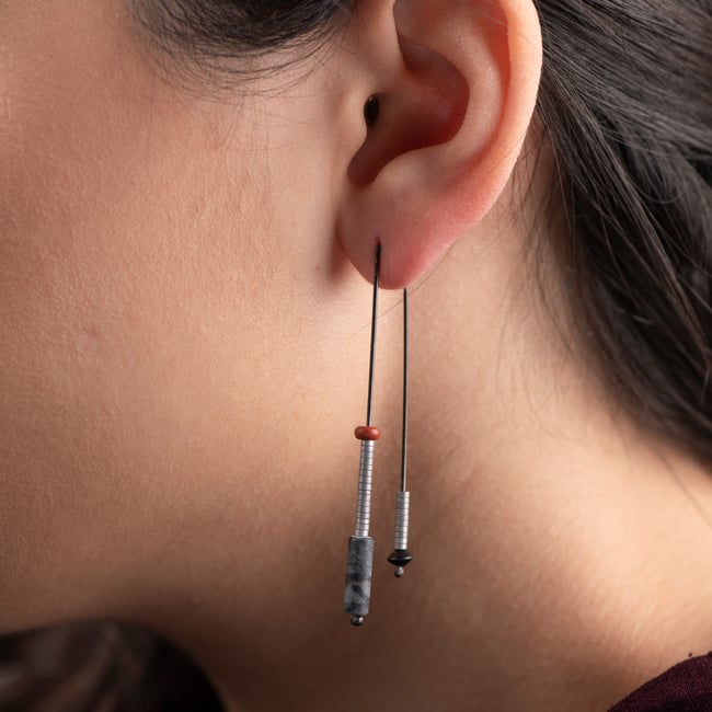 EARRINGS silver 925  #034-13