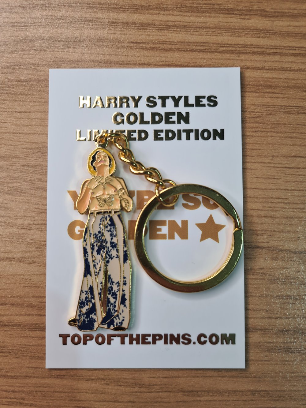 Harry Styles - Golden - Gold Metal Keychain
