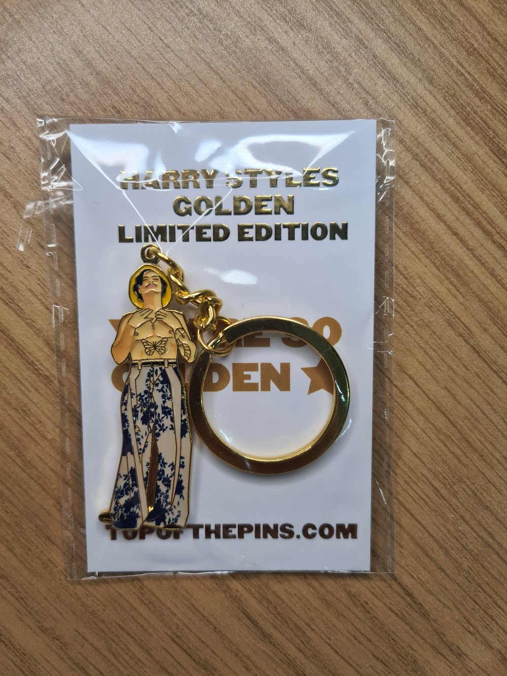 Harry Styles - Golden - Gold Metal Keychain