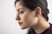 Image 1 of SINGLE earring silver stud, island 1,   #034-21