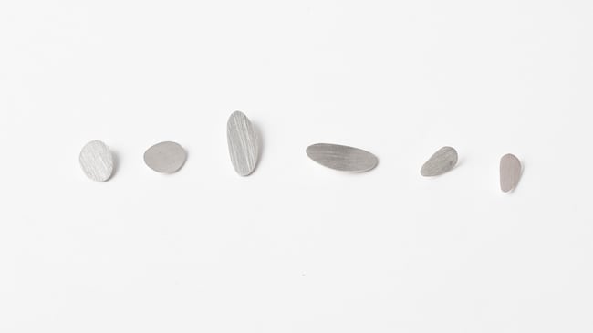 SINGLE earring silver stud, island 1,   #034-21