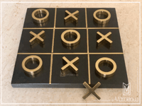 Marble Tic Tac Toe Game - Black