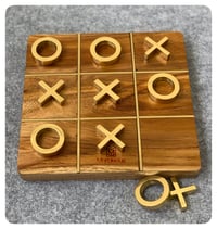 Wooden Tic Tac Toe Game - Brown