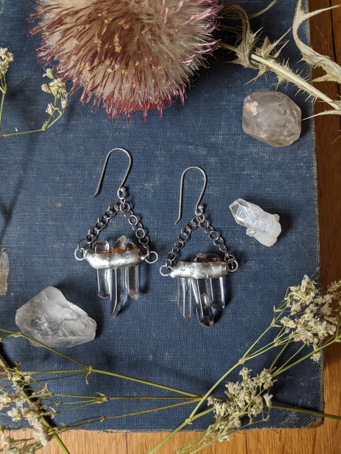 Image of Trinity Crystal Earrings 