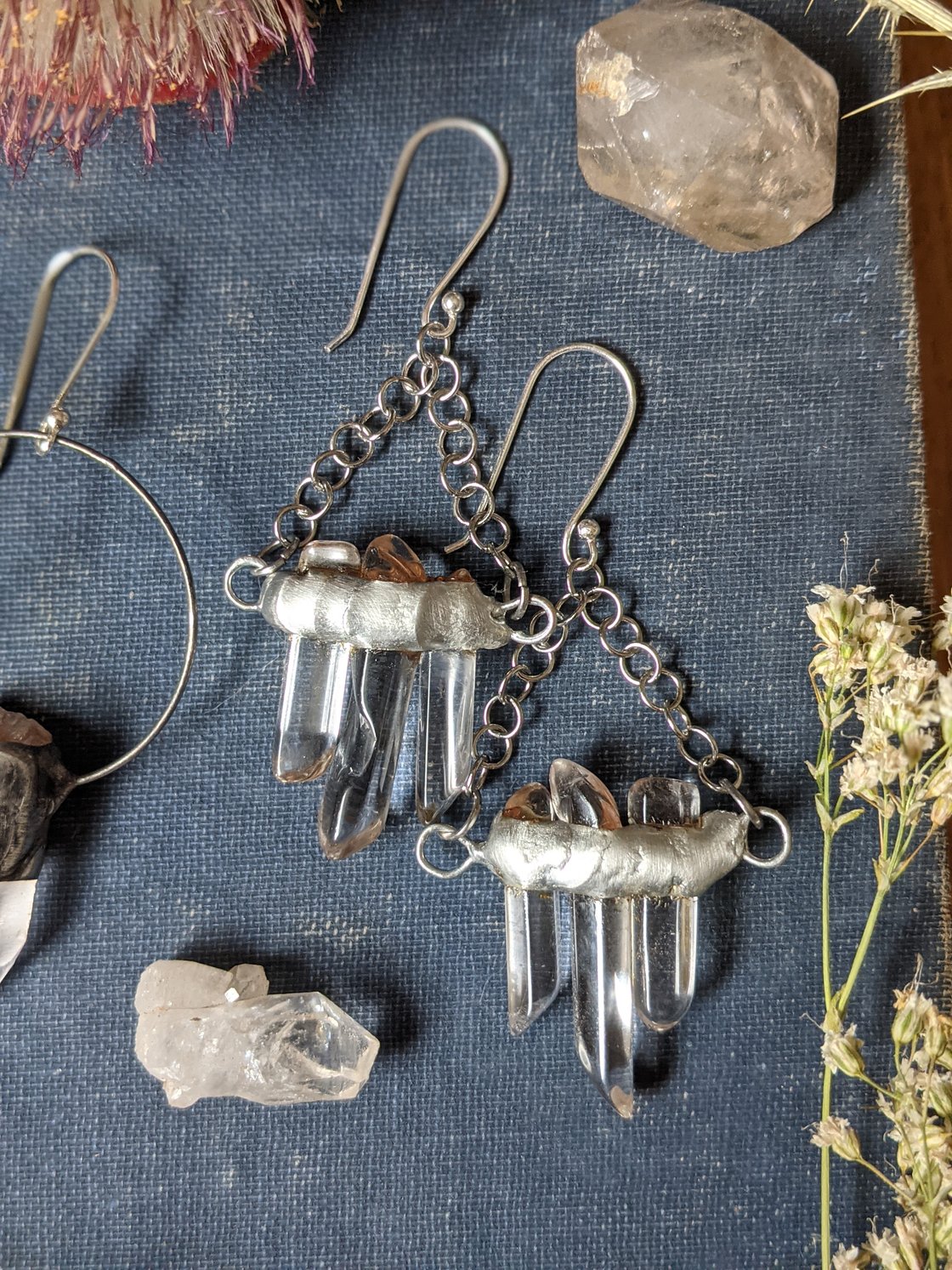 Image of Trinity Crystal Earrings 