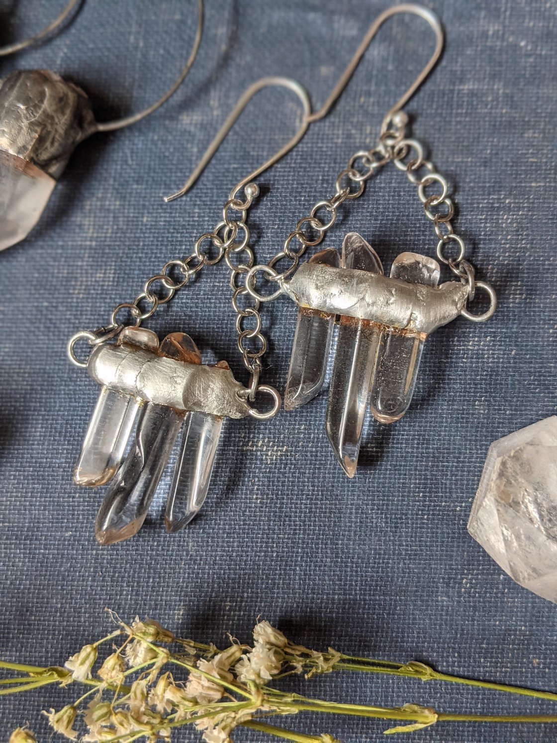 Image of Trinity Crystal Earrings 