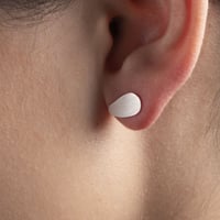 Image 2 of SINGLE earring silver stud, island 1,   #034-23