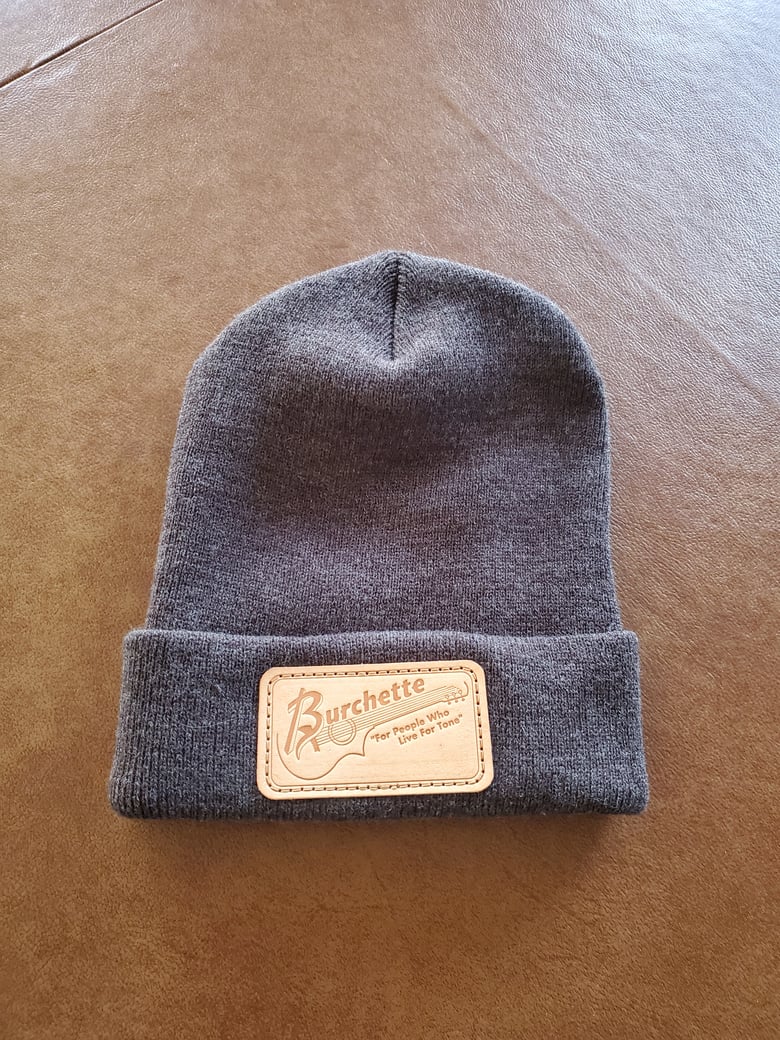 Image of Leather Patched toboggan 