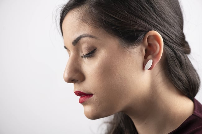 SINGLE earring silver stud   #034-25