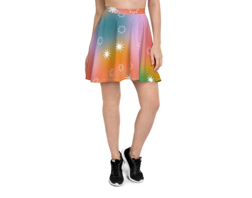 Image of Fairy Dust Print Flowy Skirt