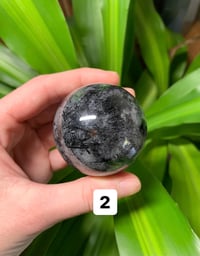 Image 2 of Black Tourmaline Quartz Spheres