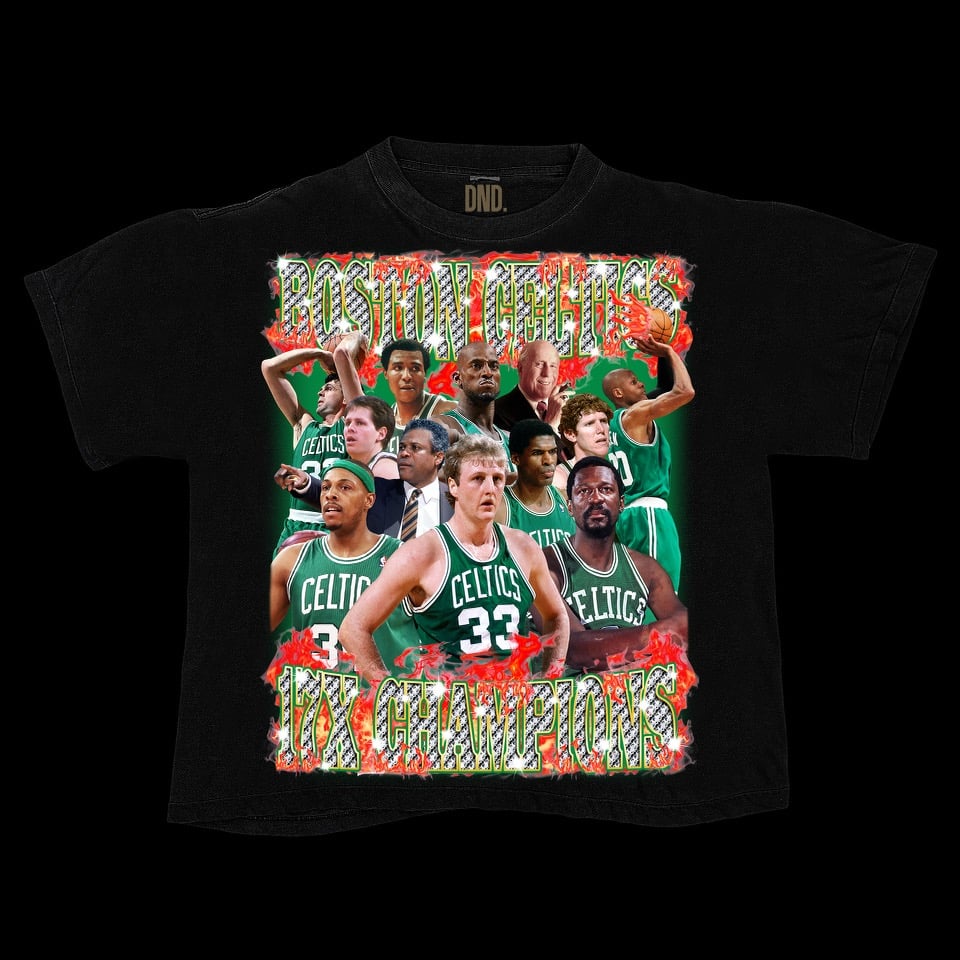  adidas Boston Celtics Green 17x Champs Clover T-Shirt