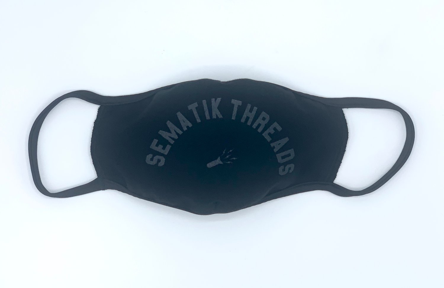Image of SEMATIK THREADS FACE MASK - BLACK ON BLACK