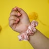 Pink Satin Scrunchie