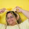 Yellow Satin Bandana + Matching Scrunchie