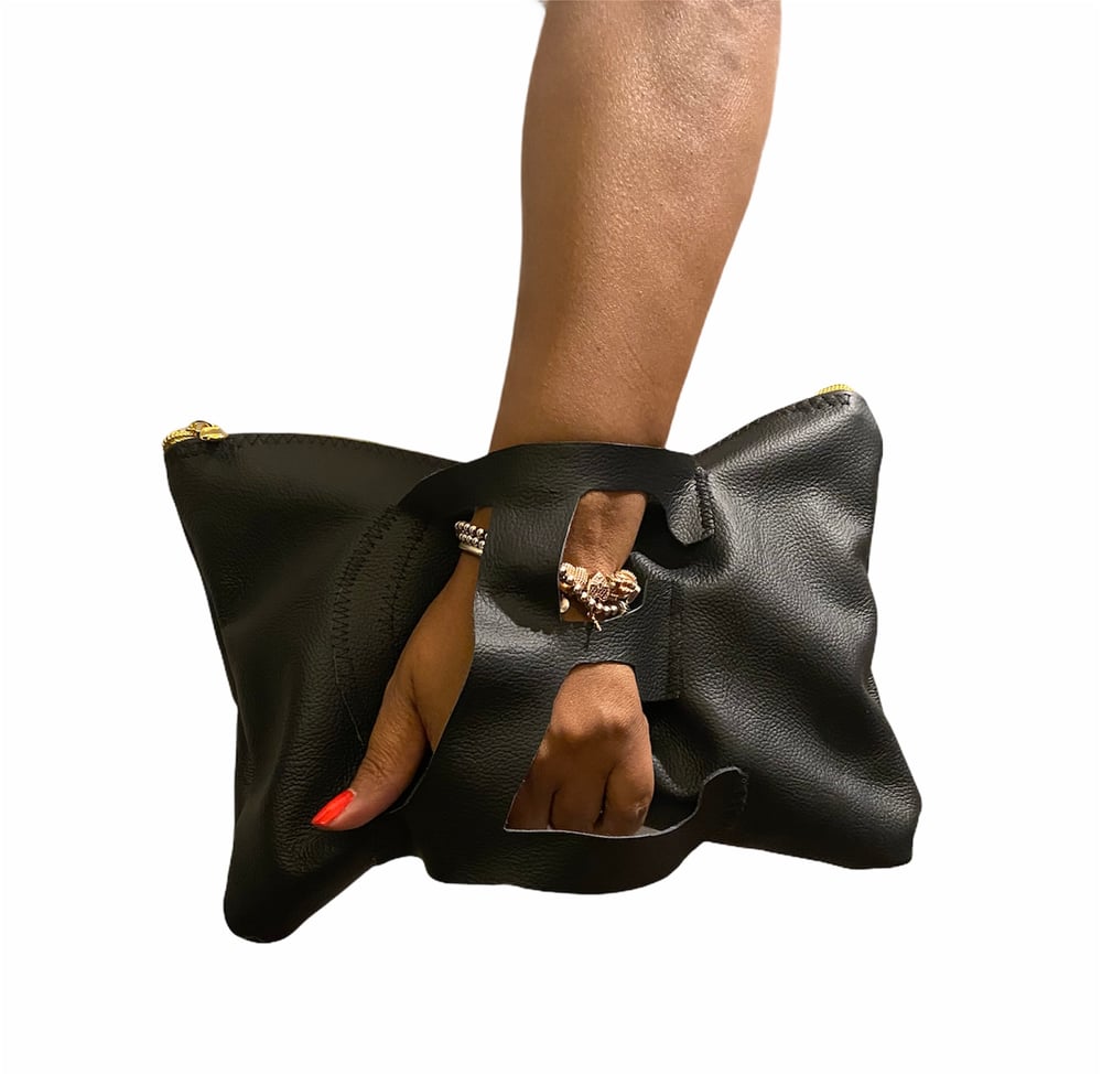 Image of Leather initial clutch