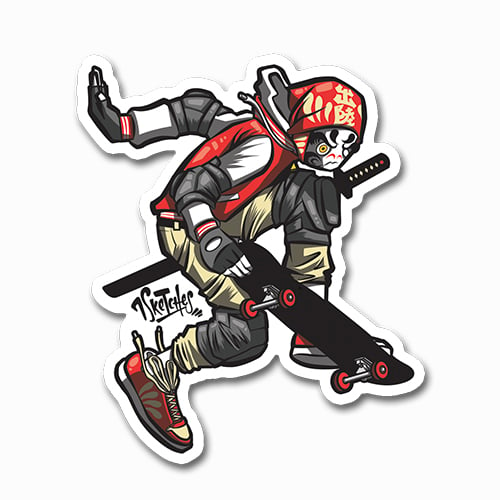 Image of Daruma Skater Sticker