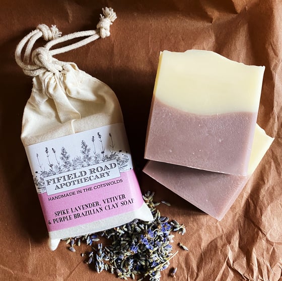 Image of Spike Lavender & Vetiver Soap with Purple Clay