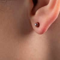 EARRINGS silver - jasper stud, island 1,  #034-45